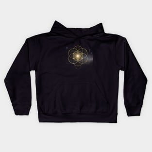 Flower of life in Seed of Life Mandala Kids Hoodie